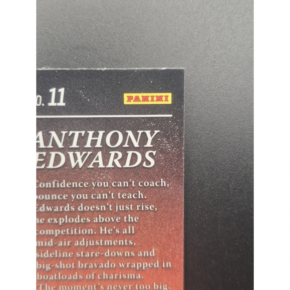 2024 Panini Prizm Black Anthony Edwards #11 Talismen Silver Prizm Timberwolves